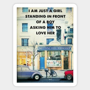 Notting Hill retro travel art print Magnet